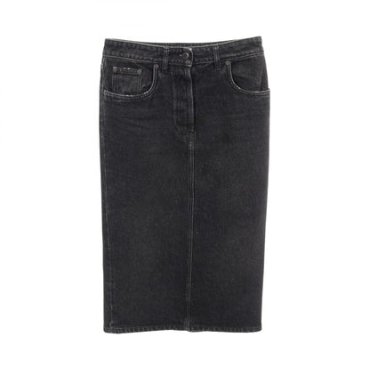 Prada Triangle Logo Cotton Skirt
