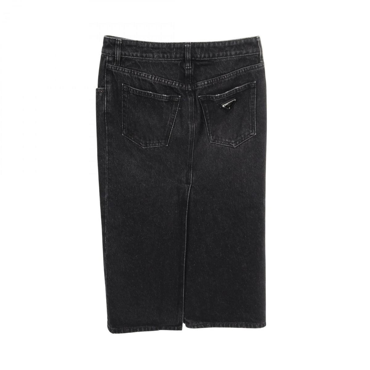 Prada Triangle Logo Cotton Skirt