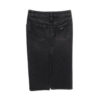 Prada Triangle Logo Cotton Skirt