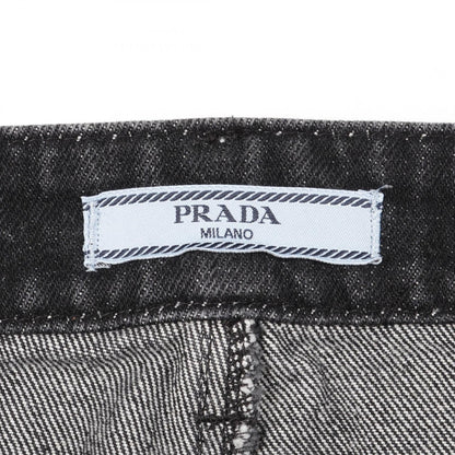 Prada Triangle Logo Cotton Skirt
