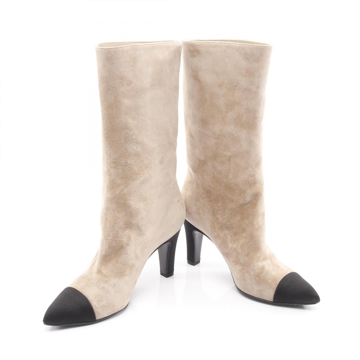 Chanel Coco Mark Suede Fabric Boots