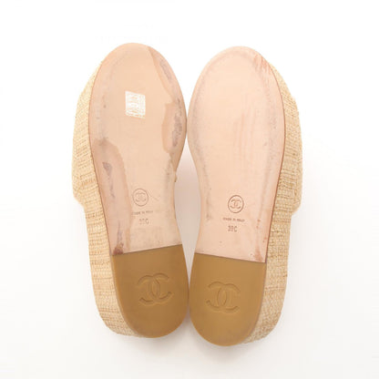Chanel Coco Mark Straw Sandals