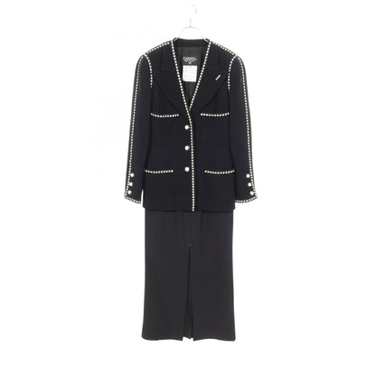 Chanel Camelia Button Wool Silk Suit