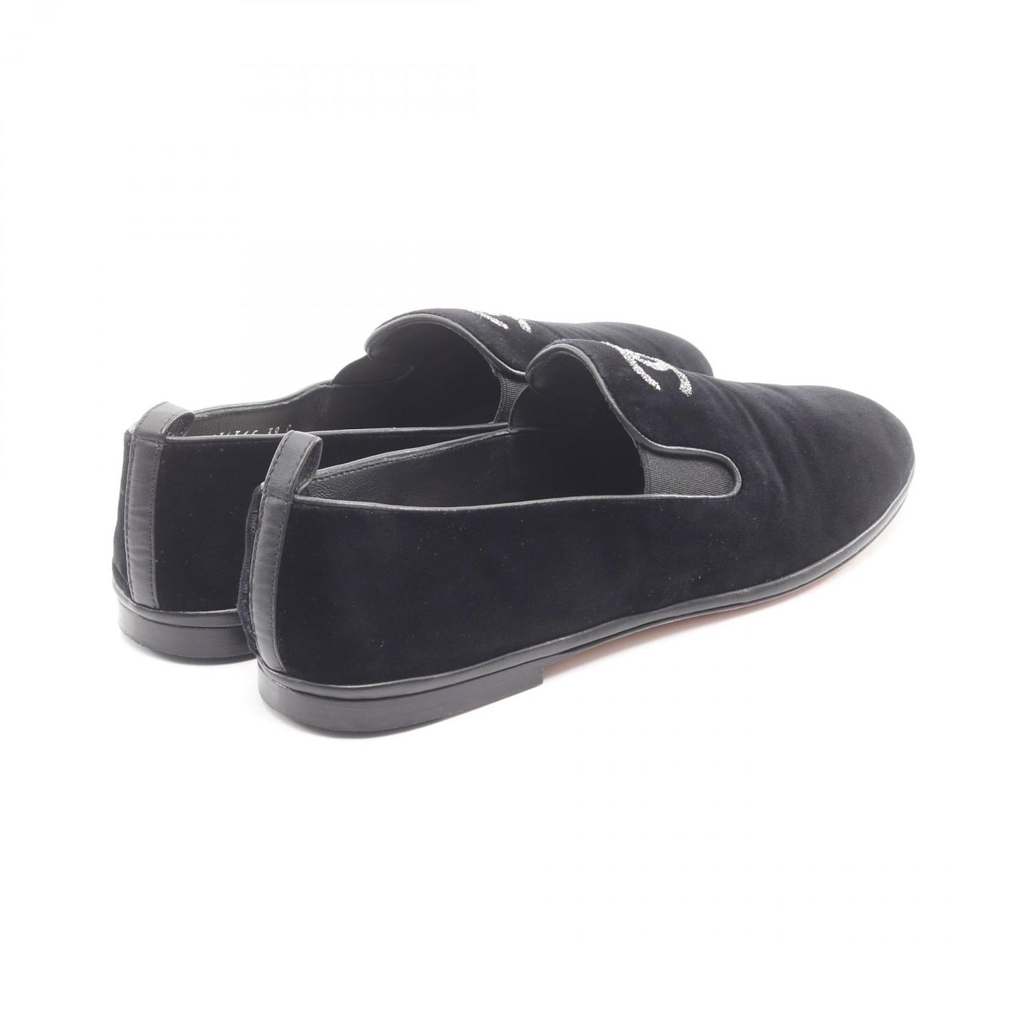 Chanel Coco Mark Fabric Slip-on Shoes