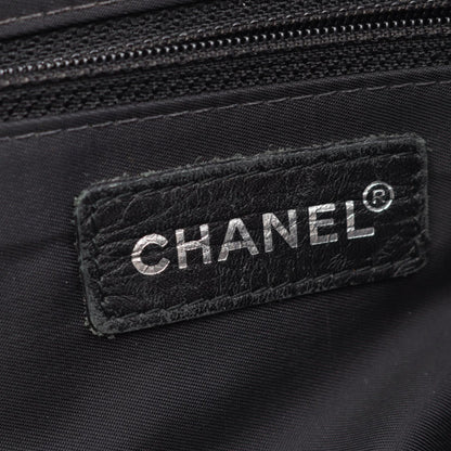 Chanel New Travel Line Leather Nylon Canvas Tote Bag