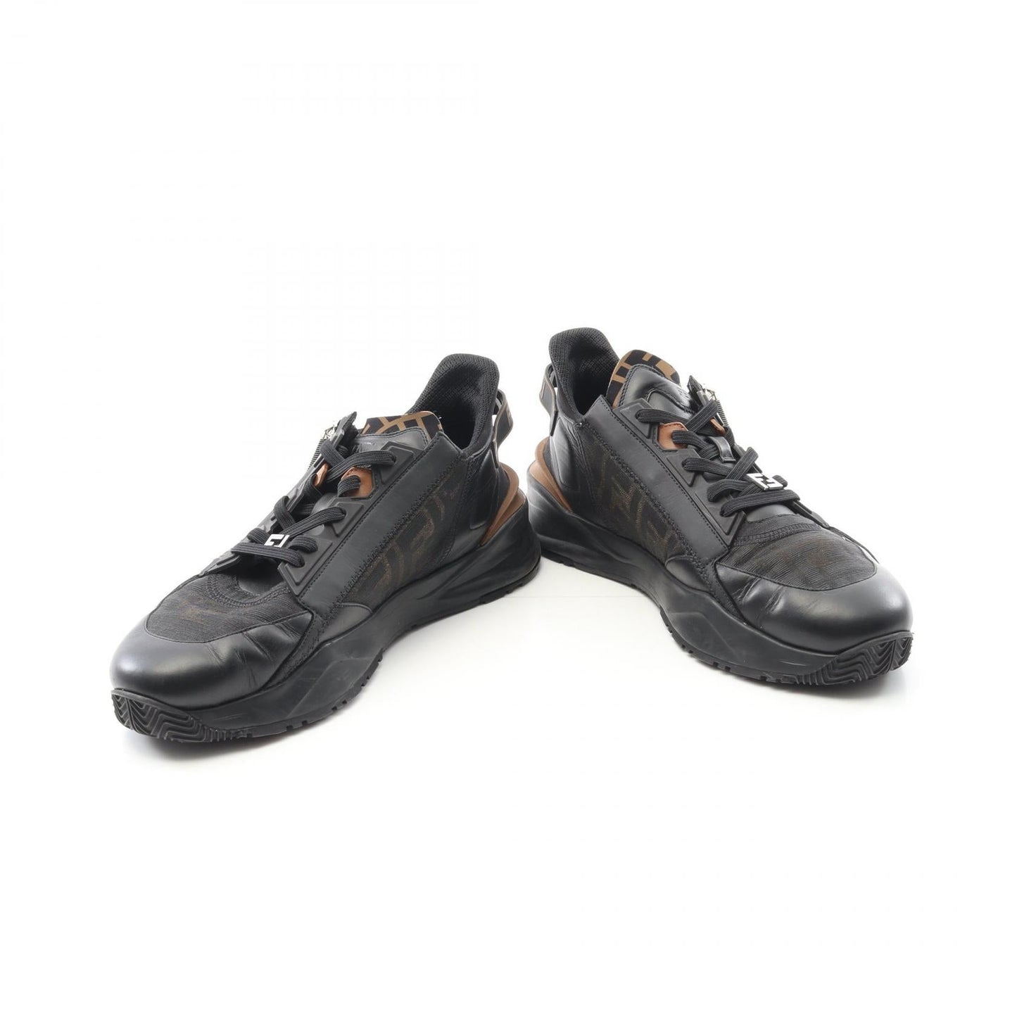 Fendi Flow Leather Fabric Sneakers