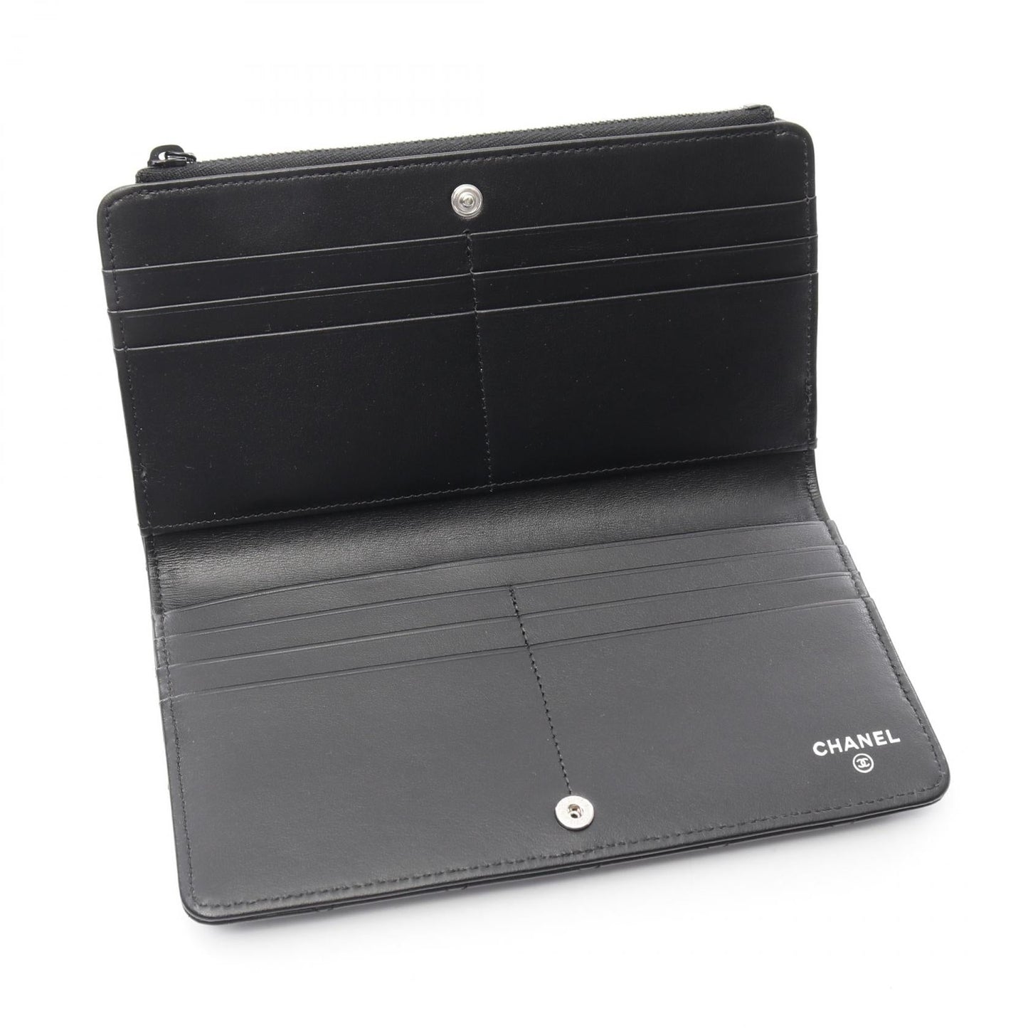 Chanel Matelasse So Black Leather Wallet