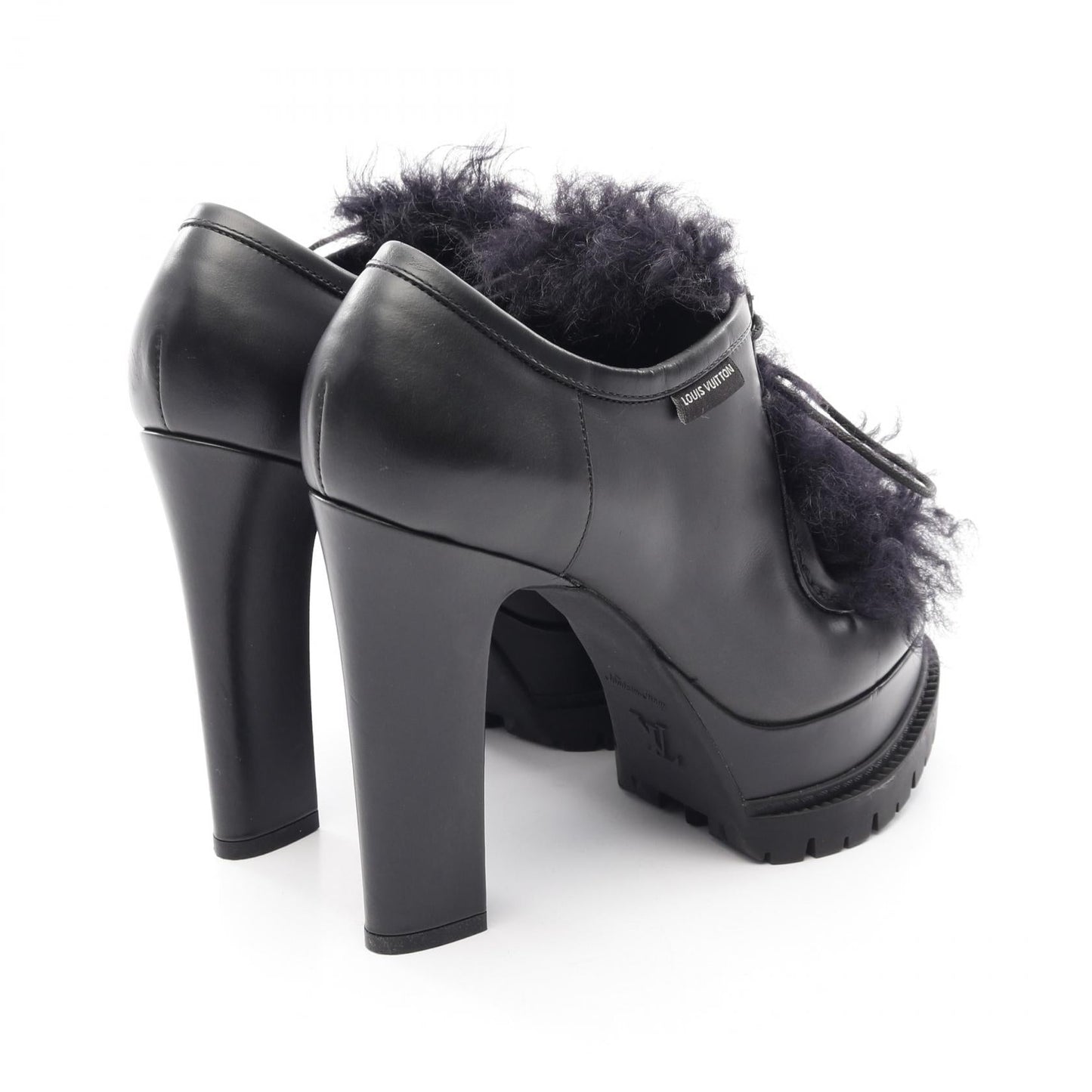 Louis Vuitton Leather Fur Booties