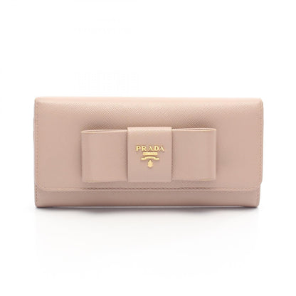 Prada SAFFIANO FIOCCO Saffiano Leather Long Wallet