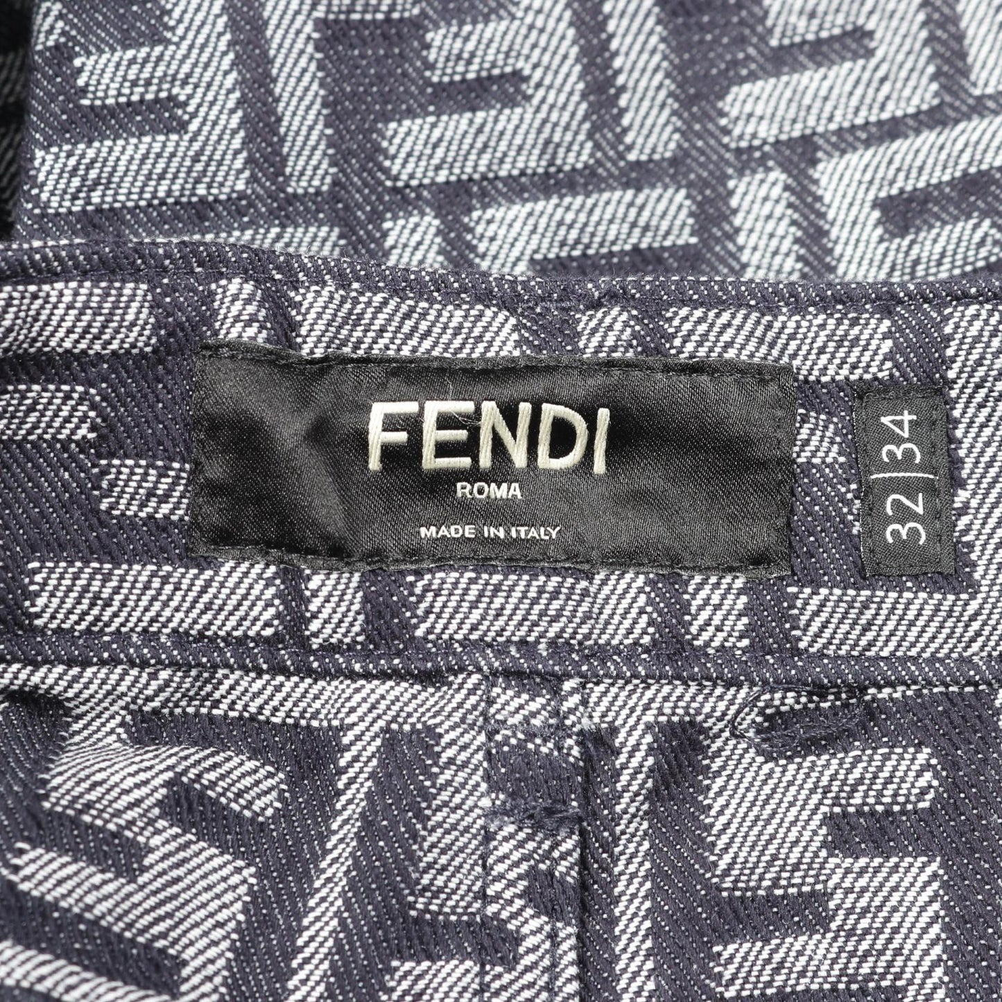 Fendi Zucca Cotton Polyester Denim Pants