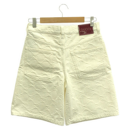 Gucci GG Jacquard Denim Bermuda Shorts Cotton Shorts