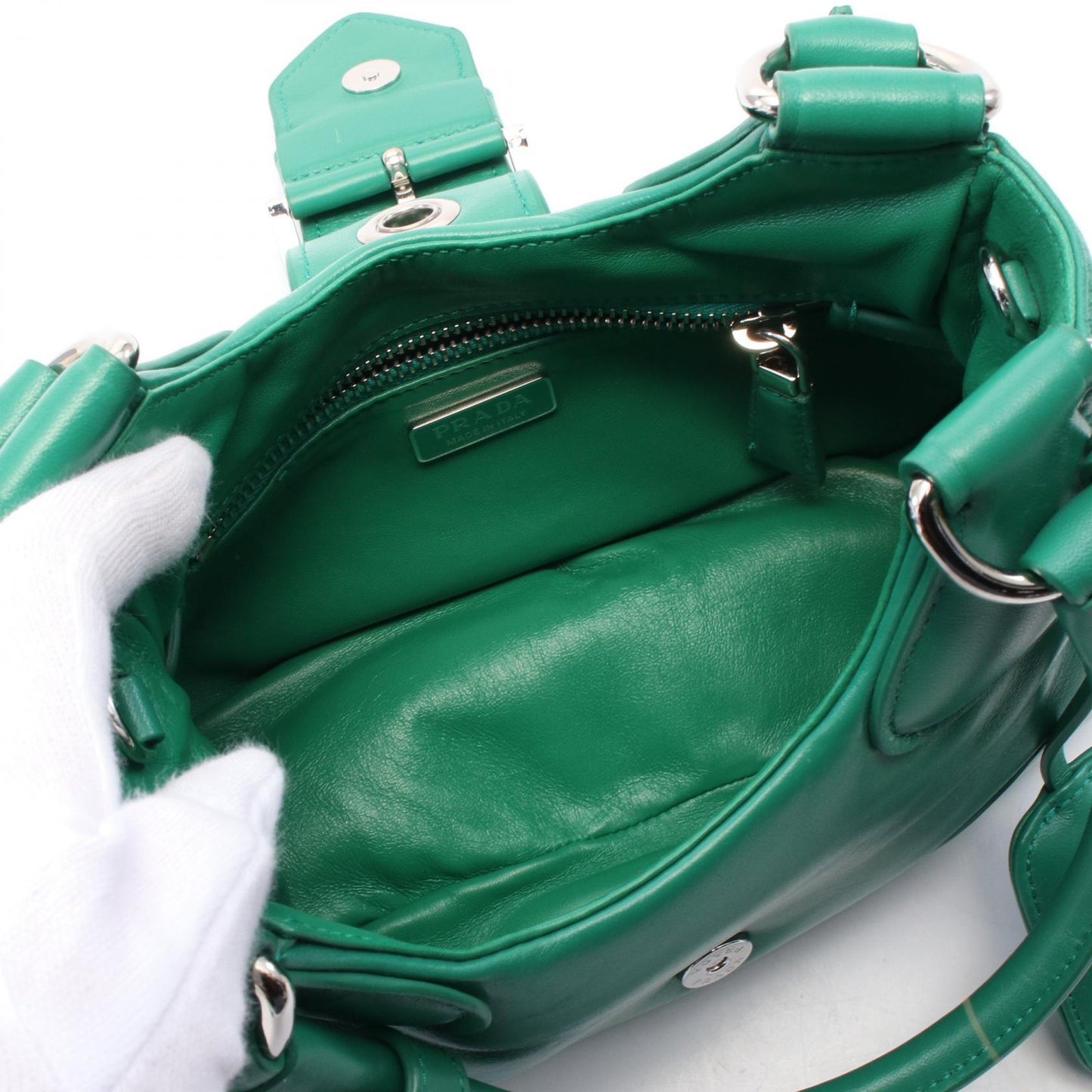Prada MOON Leather Handbag