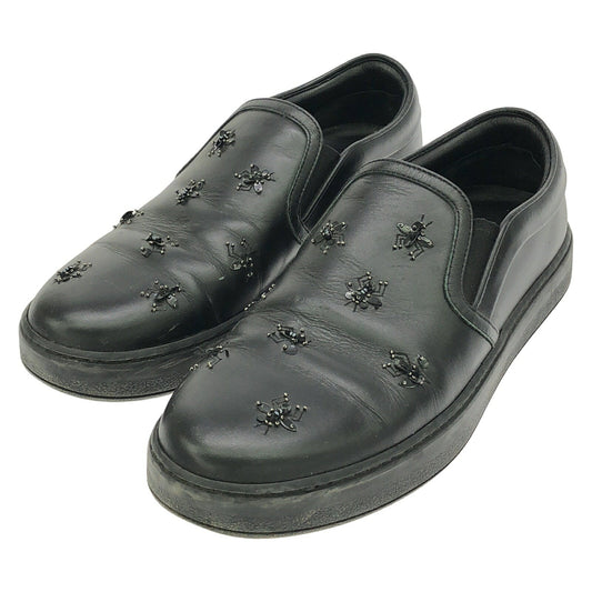 Dior Homme BEE Embroidery Leather Slip-on
