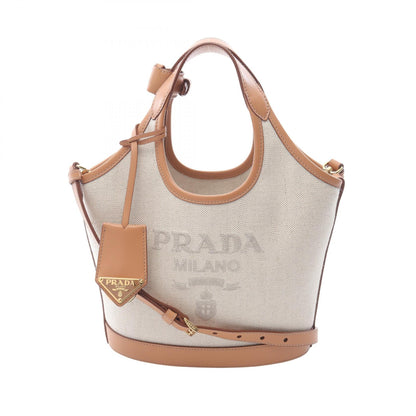 Prada 1BE074 Canvas Leather 2way Handbag