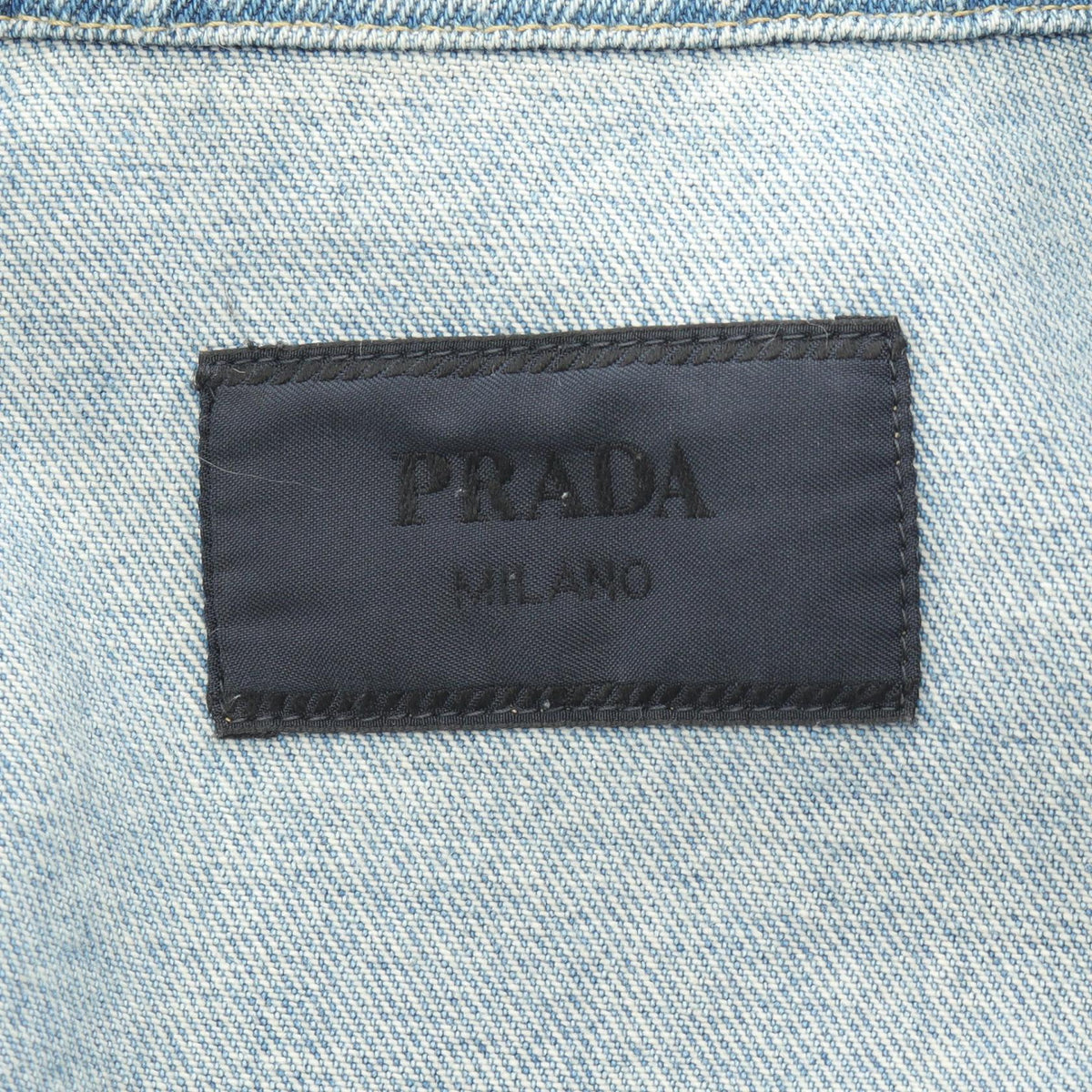 Prada Triangle Plate Denim Top