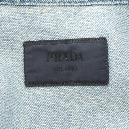 Prada Triangle Plate Denim Top