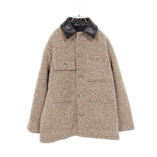 Prada Wool Blend Wool Leather Outerwear