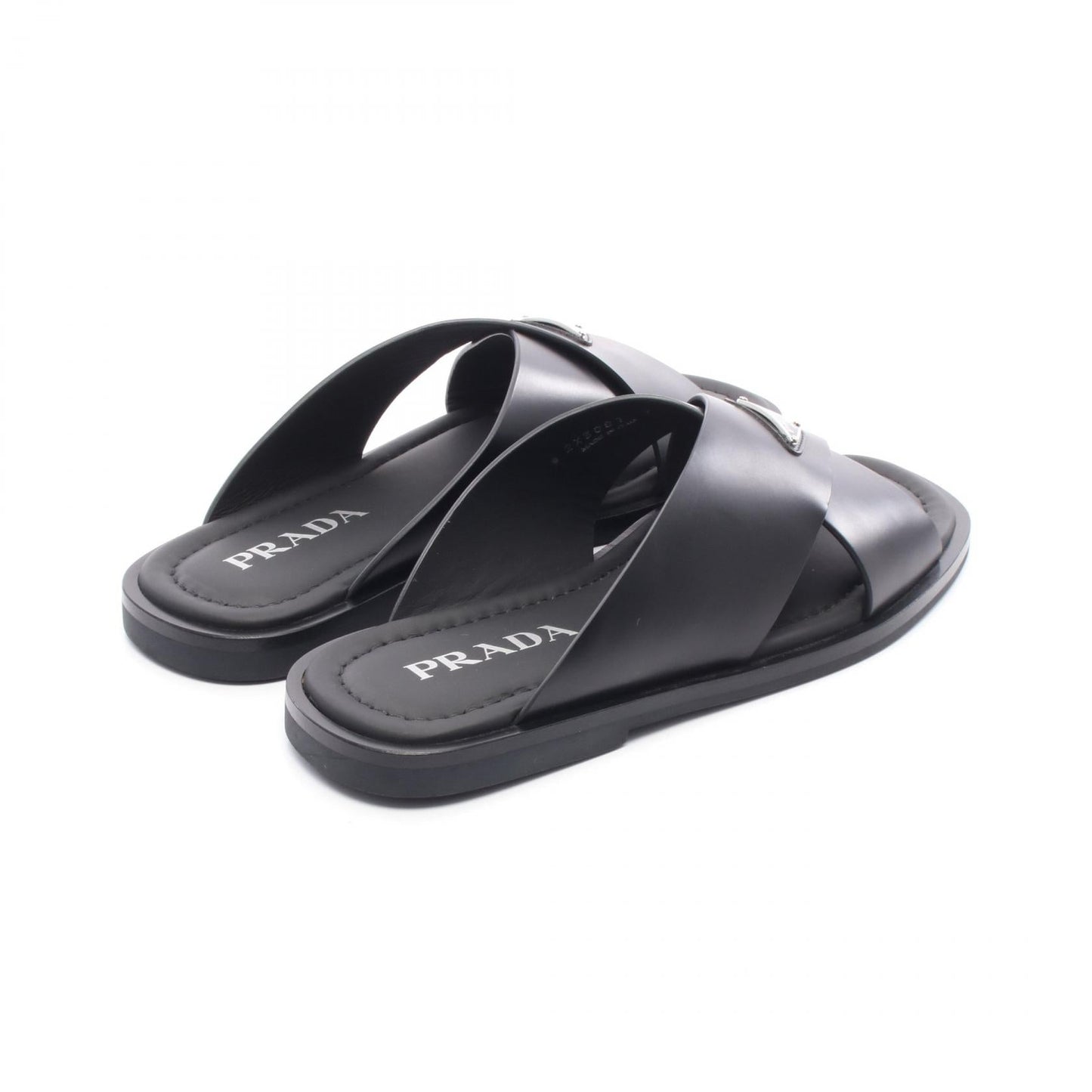 Prada Crisscross Leather Sandals