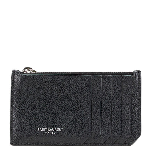 Saint Laurent 458583 Leather Coin Card Case