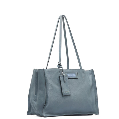Prada Blue Leather Etiquette 2way Bag 1BG122