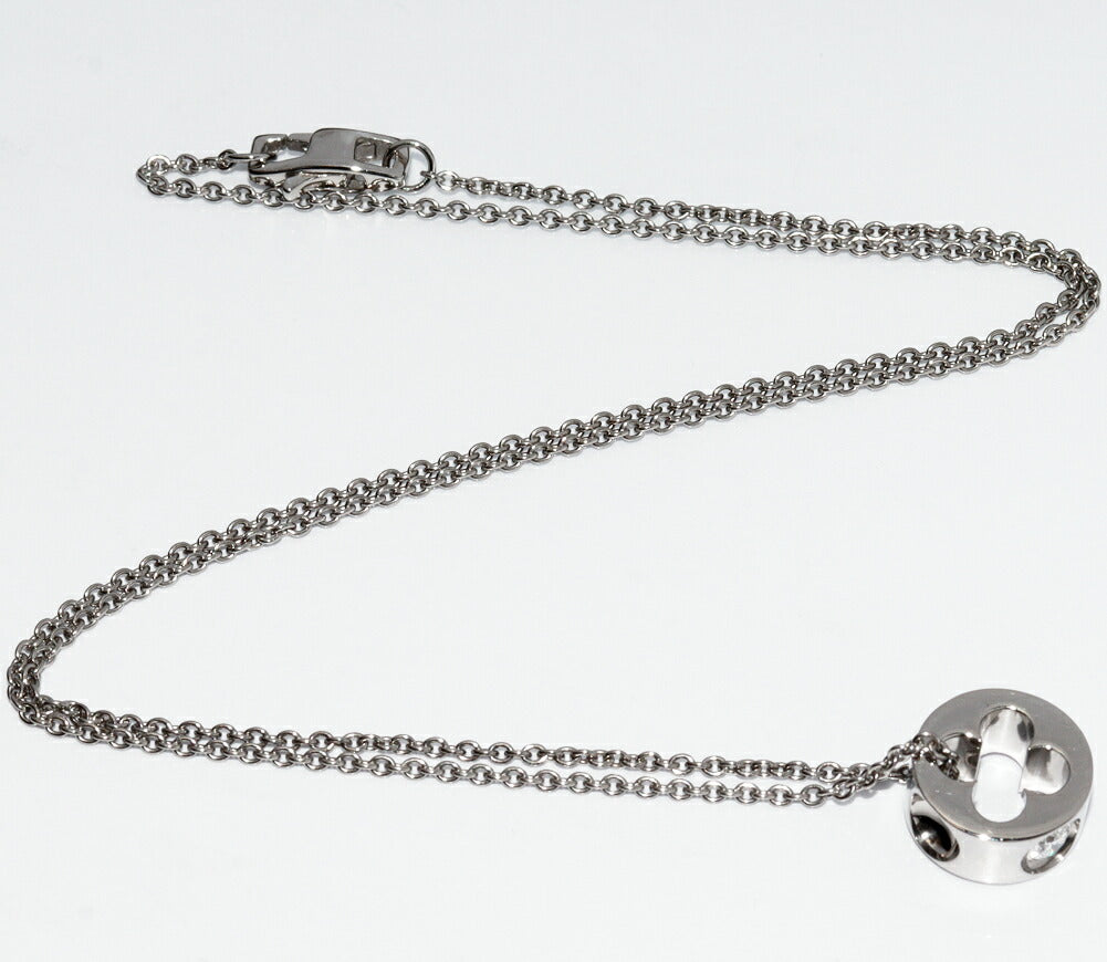 Louis Vuitton 18K White Gold Empreinte Pendant Necklace Q93231