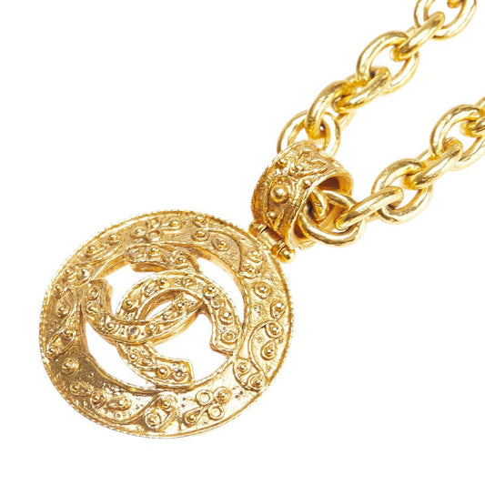 Chanel Coco Mark Round Circle Necklace