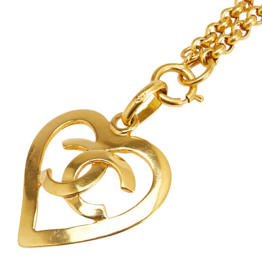 Chanel Coco Mark Heart Circle Necklace