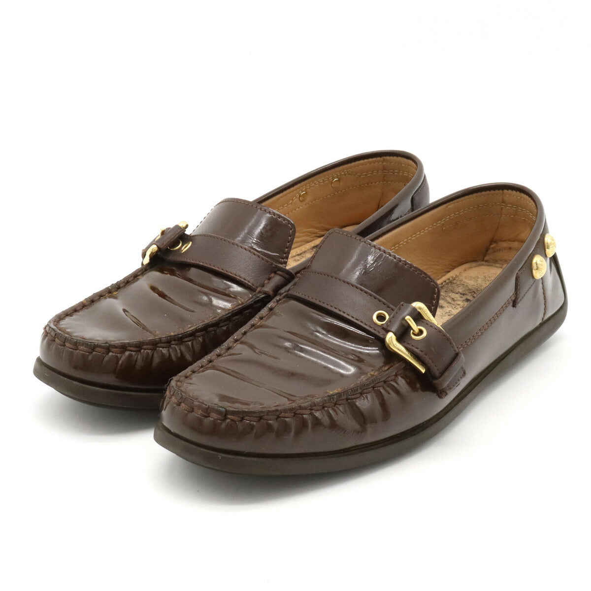 Louis Vuitton Driving Shoes Patent Leather Loafers