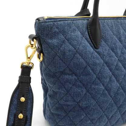 Prada Corsaire Denim Leather 2way Handbag