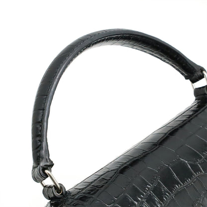 Saint Laurent Paris Cassandra Croc-Embossed Leather 2way Bag