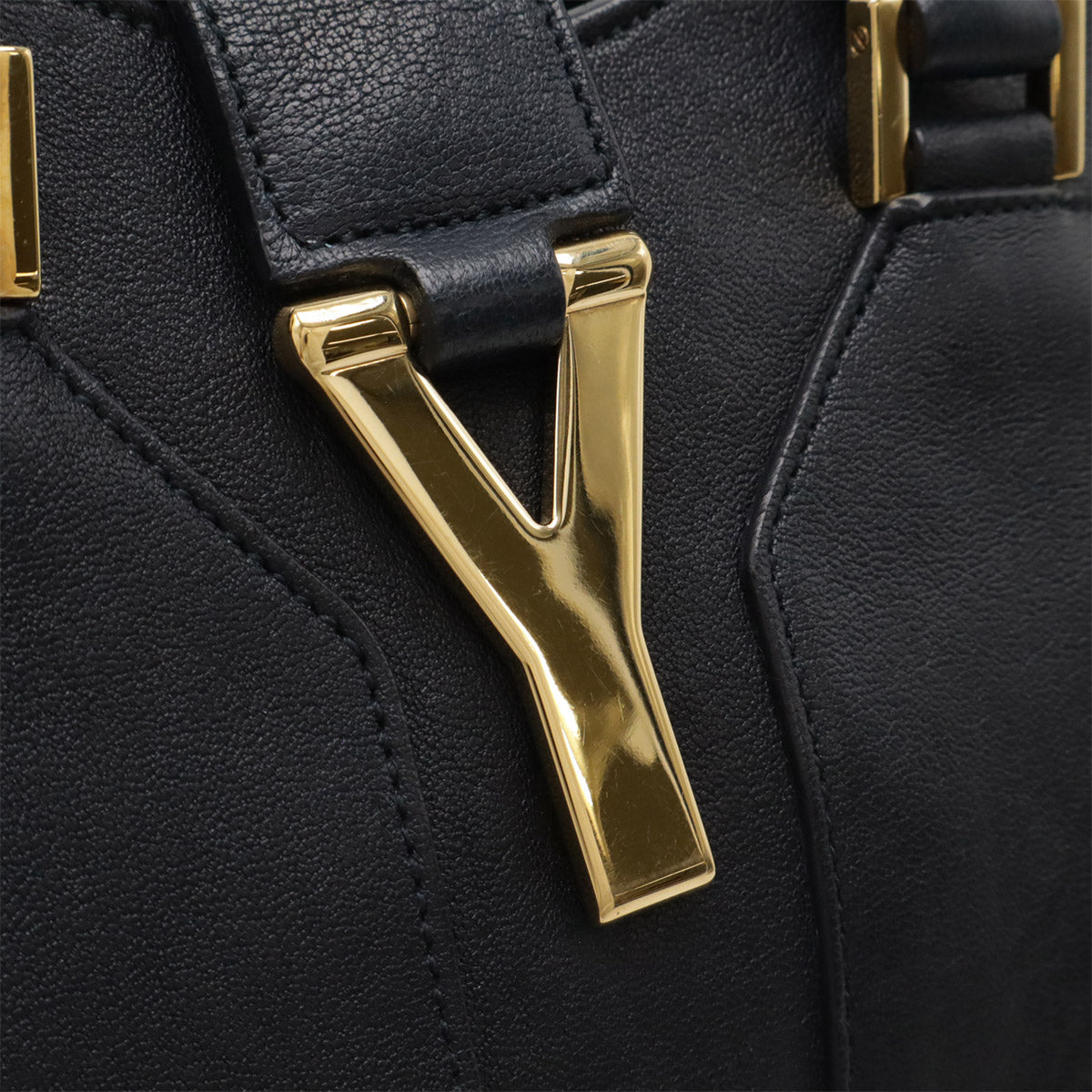 Yves Saint Laurent Y Line Leather 2way Handbag