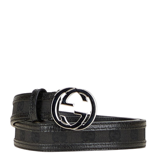 Gucci Interlocking G GG Canvas Leather Belt