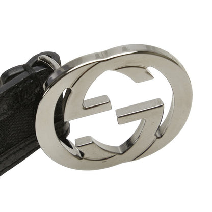 Gucci Interlocking G GG Canvas Leather Belt