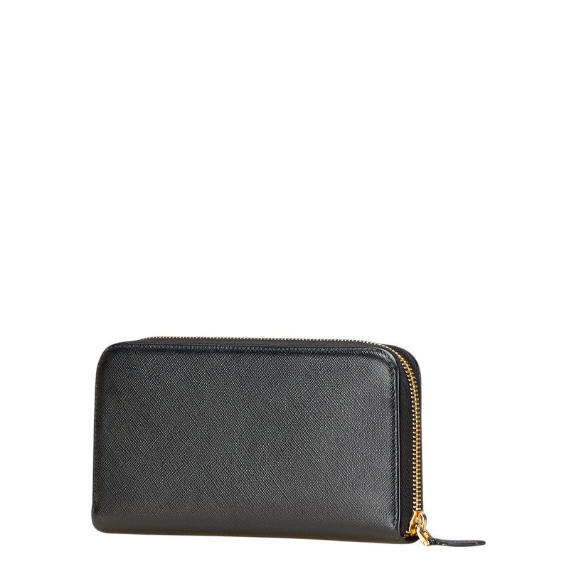 Prada Triangle Logo Saffiano Leather Long Wallet
