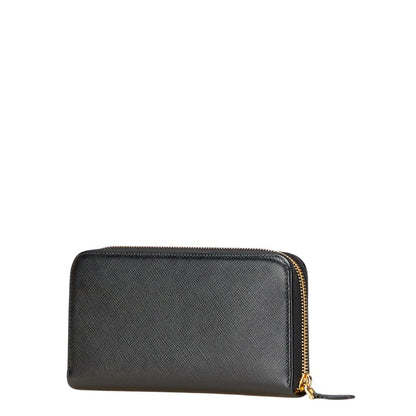 Prada Triangle Logo Saffiano Leather Long Wallet
