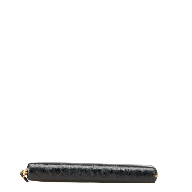 Prada Triangle Logo Saffiano Leather Long Wallet