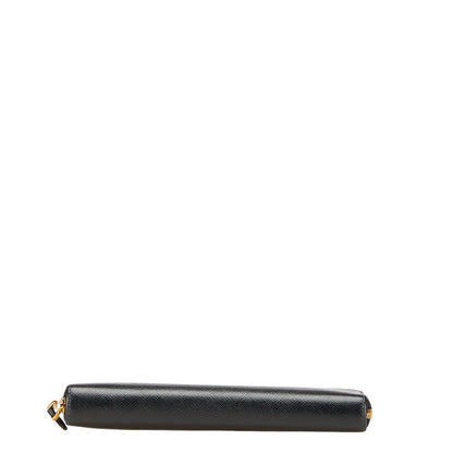 Prada Triangle Logo Saffiano Leather Long Wallet