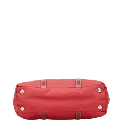 Prada Triangle Logo Plate Nylon Leather 2way Bag