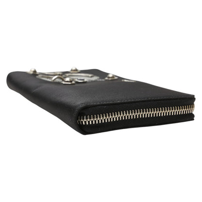 Prada Skull Nylon Leather Long Wallet
