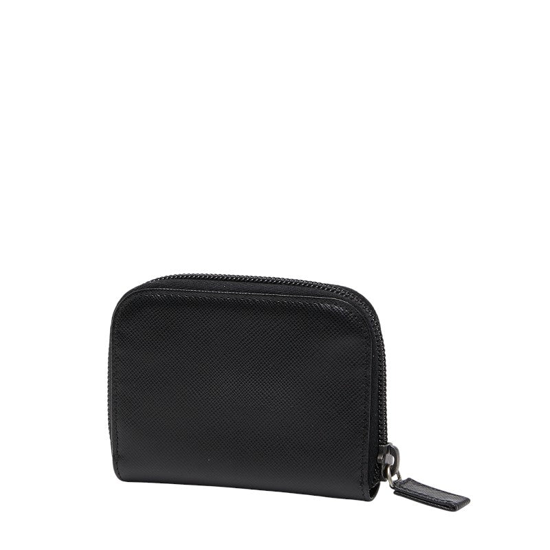 Prada Triangle Logo Saffiano Leather Coin Case