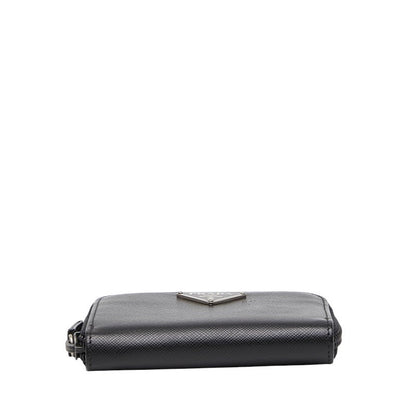 Prada Triangle Logo Saffiano Leather Coin Case