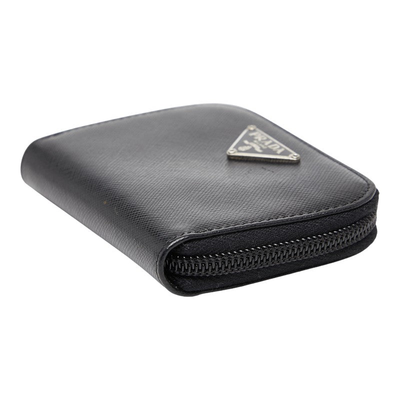 Prada Triangle Logo Saffiano Leather Coin Case