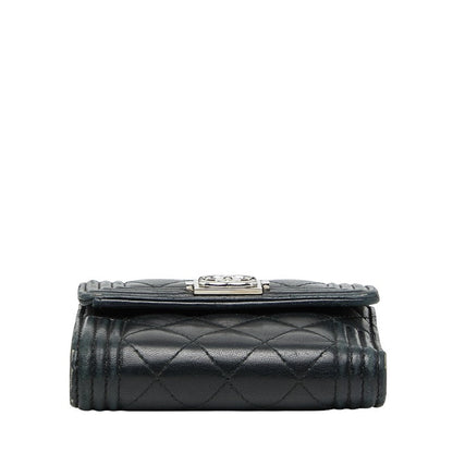 Chanel Boy Chanel Lambskin Trifold Wallet