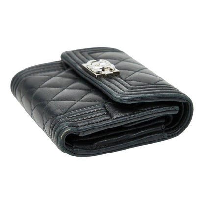 Chanel Boy Chanel Lambskin Trifold Wallet