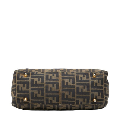Fendi Zucca Canvas Leather Handbag