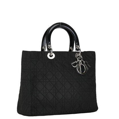 Dior Lady Dior Cannage Cotton Leather 2way Bag