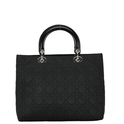 Dior Lady Dior Cannage Cotton Leather 2way Bag