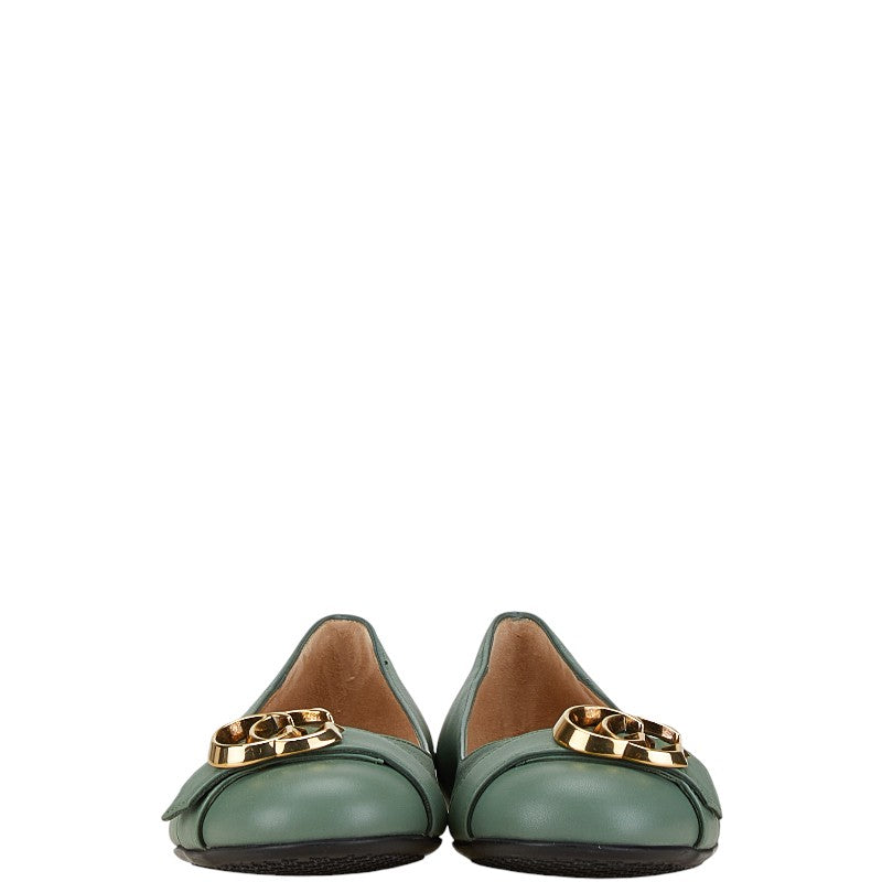Gucci GG Marmont Leather Flat Shoes