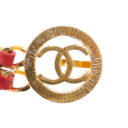 Chanel Gold-Plated Leather Coco Mark Belt