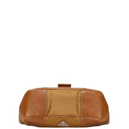 Prada Triangle Logo Plate Nylon Leather 2way Bag